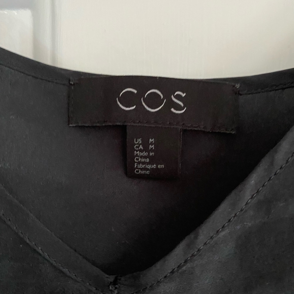 COS Black Midi Slip Dress